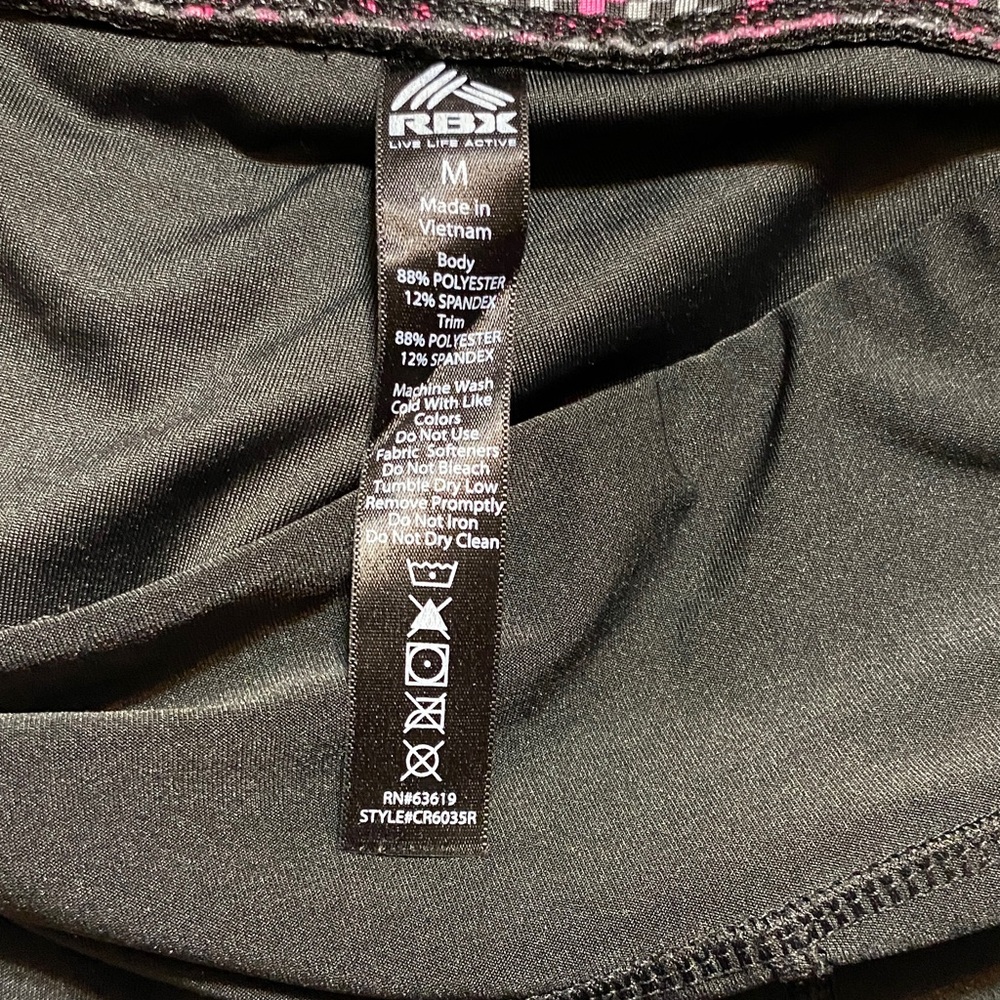 RBX Black and Pink Activewear